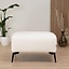 Pouf scandinave bouclette Vegas blanc