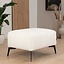 Pouf scandinave bouclette Vegas blanc