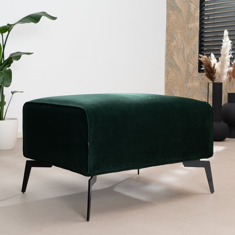 Pouf en velours Vegas vert