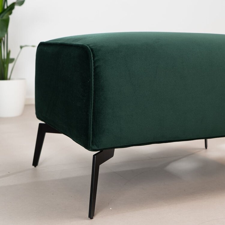 Pouf en velours Vegas vert