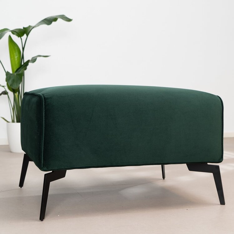 Pouf en velours Vegas vert