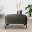 Pouf en velours Vegas vert foncé