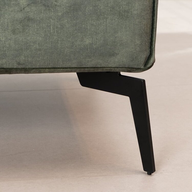 Pouf en velours Vegas vert foncé