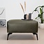 Pouf éco-cuir Vegas vert olive