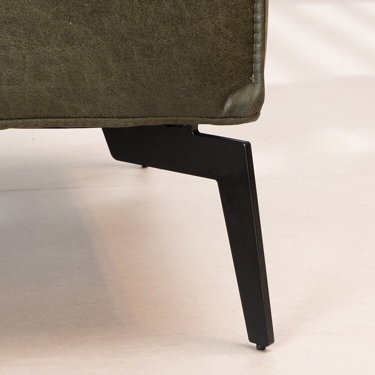 Pouf éco-cuir Vegas vert olive