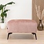 Pouf scandinave chenille Vegas rose