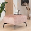 Pouf scandinave chenille Vegas rose