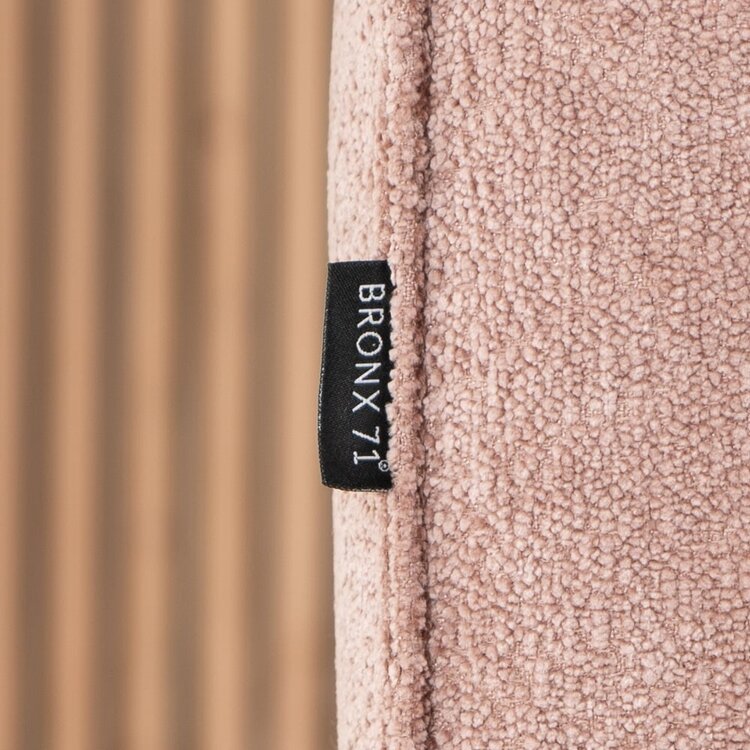 Pouf scandinave chenille Vegas rose