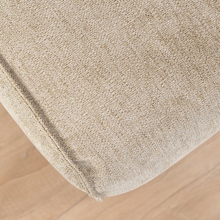 Pouf scandinave tissu chiné Vegas taupe
