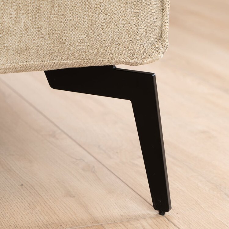 Pouf scandinave tissu chiné Vegas taupe