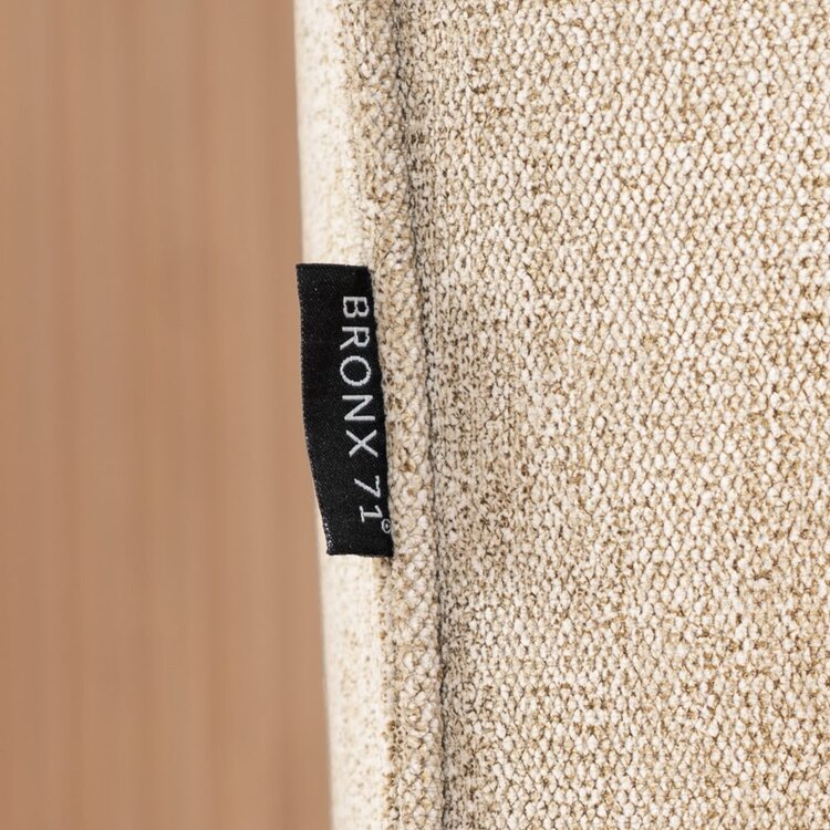 Pouf scandinave tissu chiné Vegas taupe