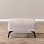 Pouf scandinave chenille Vegas blanc