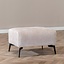 Pouf scandinave chenille Vegas blanc