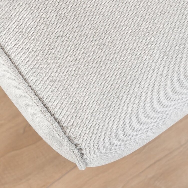 Pouf scandinave tissu chiné Vegas blanc