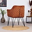 Chaise de salle à manger velours Jayron cuivre