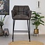 Tabouret de bar industriel Aaron anthracite 82 cm