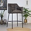 Tabouret de bar industriel Aaron anthracite 82 cm