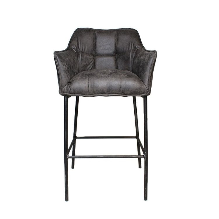 Tabouret de bar industriel Aaron anthracite 82 cm