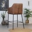 Tabouret de bar industriel Aaron cognac 82 cm