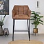 Tabouret de bar industriel Aaron cognac 82 cm