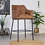 Tabouret de bar industriel Aaron cognac 82 cm