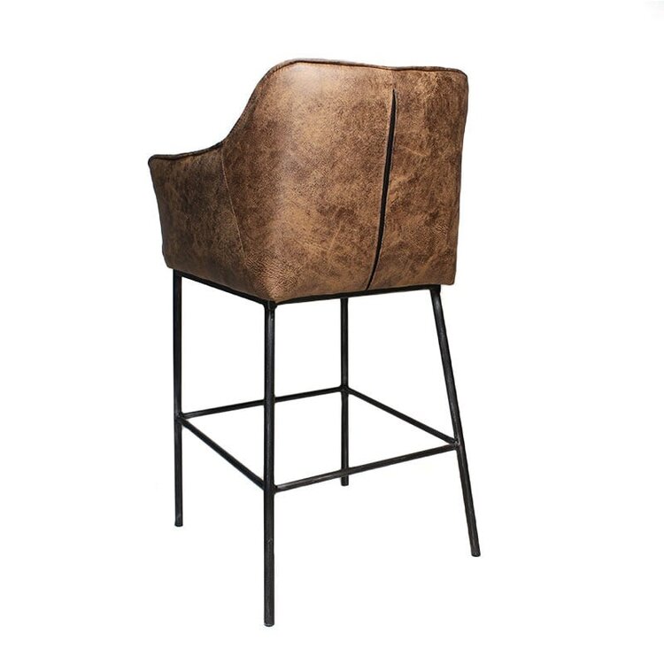Tabouret de bar industriel Aaron cognac 82 cm