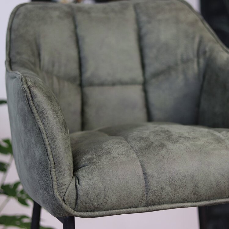 Tabouret de bar industriel Aaron vert 82 cm