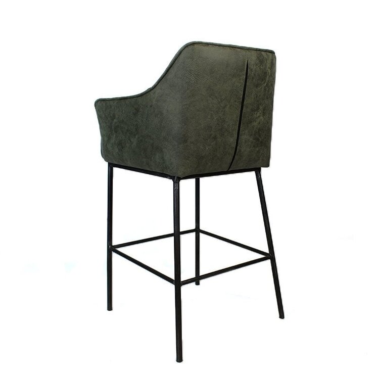 Tabouret de bar industriel Aaron vert 82 cm