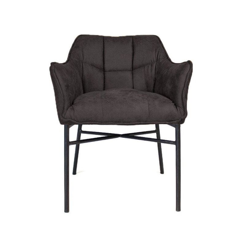 Chaise de salle à manger industrielle Aaron anthracite