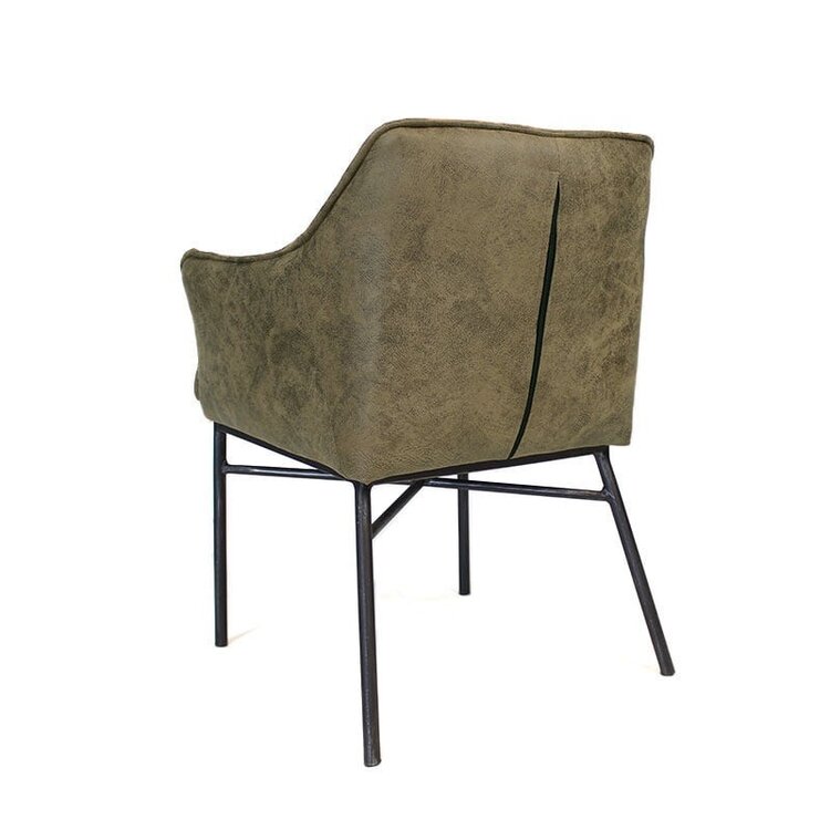 Chaise de salle à manger industrielle Aaron vert