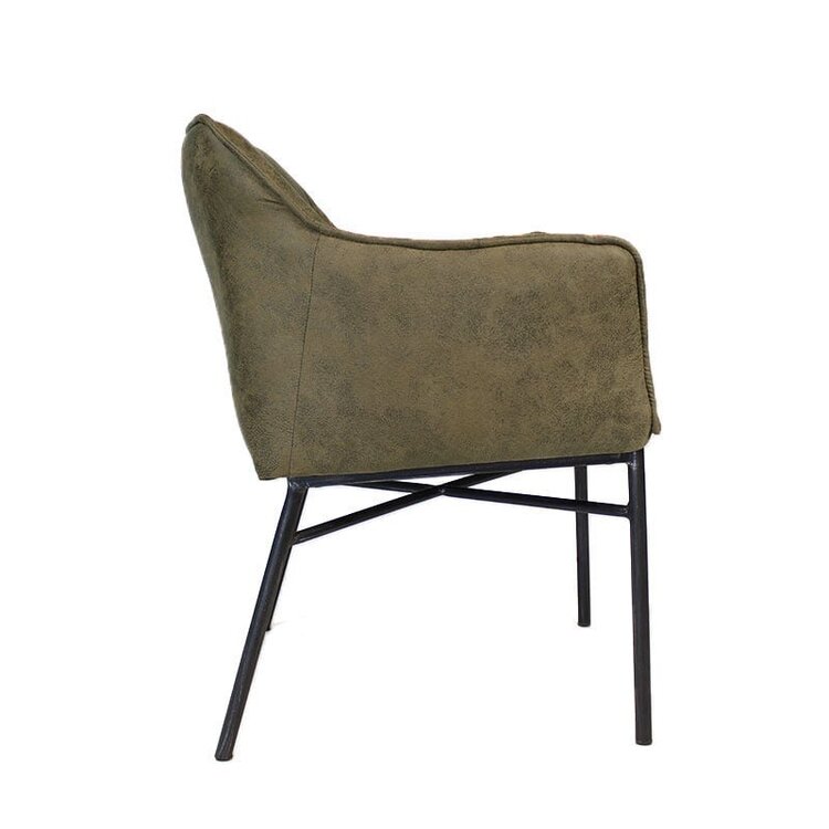 Chaise de salle à manger industrielle Aaron vert