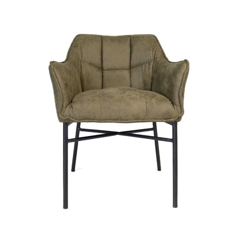 Chaise de salle à manger industrielle Aaron vert