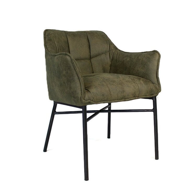 Chaise de salle à manger industrielle Aaron vert