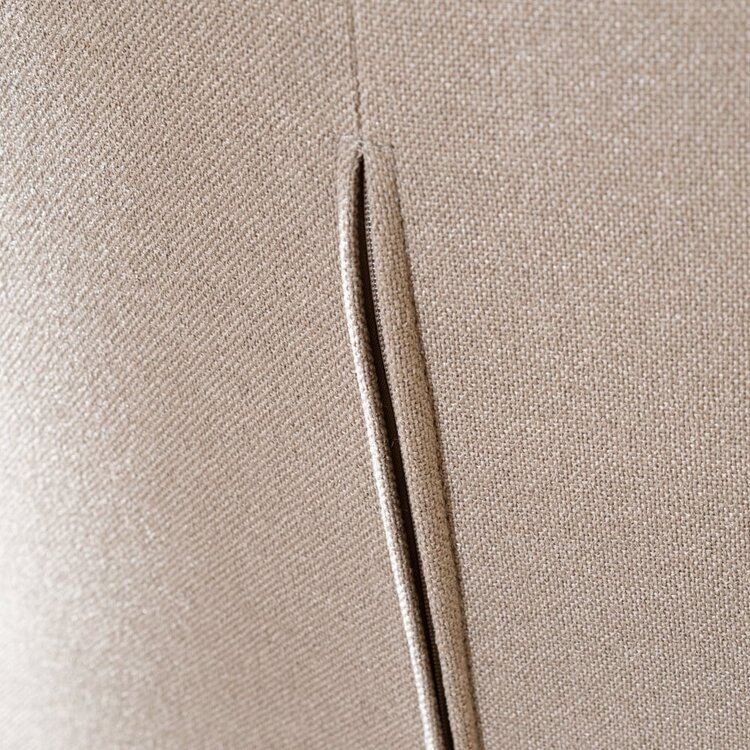 Chaise de salle à manger pivotante Ida taupe tissu recyclé