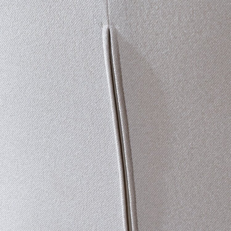 Chaise de salle à manger à roulettes Isak beige tissu recyclé