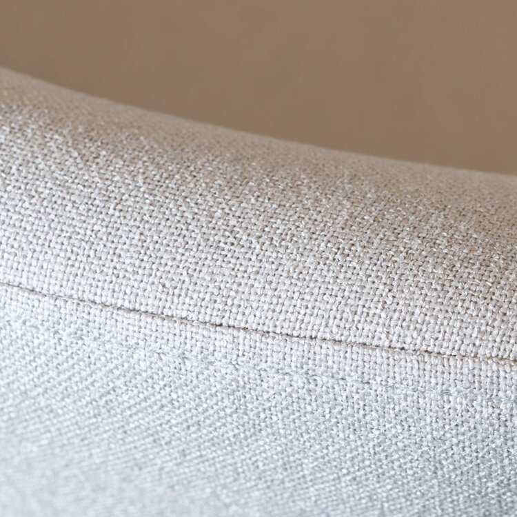 Chaise de salle à manger à roulettes Isak gris clair tissu recyclé