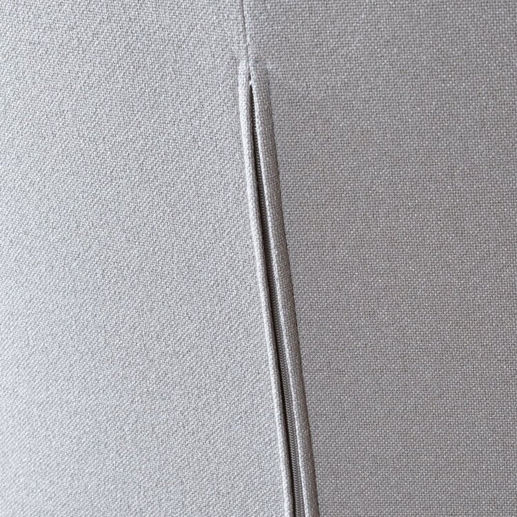 Chaise de salle à manger à roulettes Isak gris clair tissu recyclé