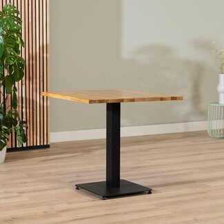 Table à manger en chêne massif bistro Sven 80 x 80 cm