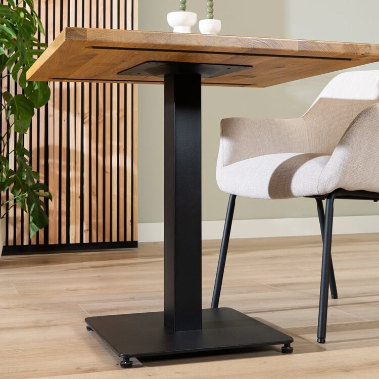 Table à manger en chêne massif bistro Sven 80 x 80 cm