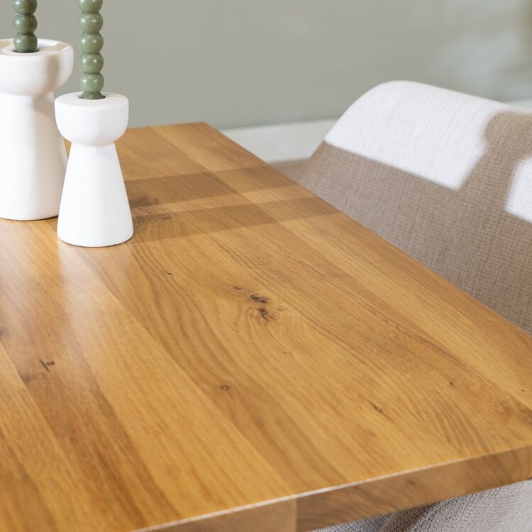 Table à manger en chêne massif bistro Sven 80 x 80 cm