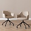 Chaise de salle à manger à roulettes Isak taupe tissu recyclé