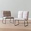 Fauteuil scandinave Joran beige tissu recyclé