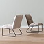 Fauteuil scandinave Joran beige tissu recyclé