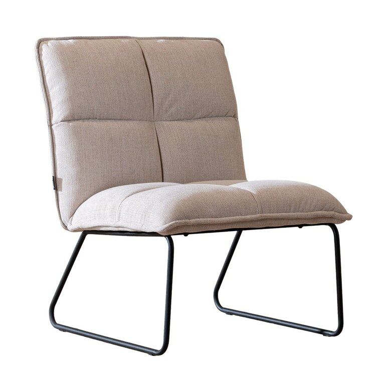 Fauteuil scandinave Joran beige tissu recyclé