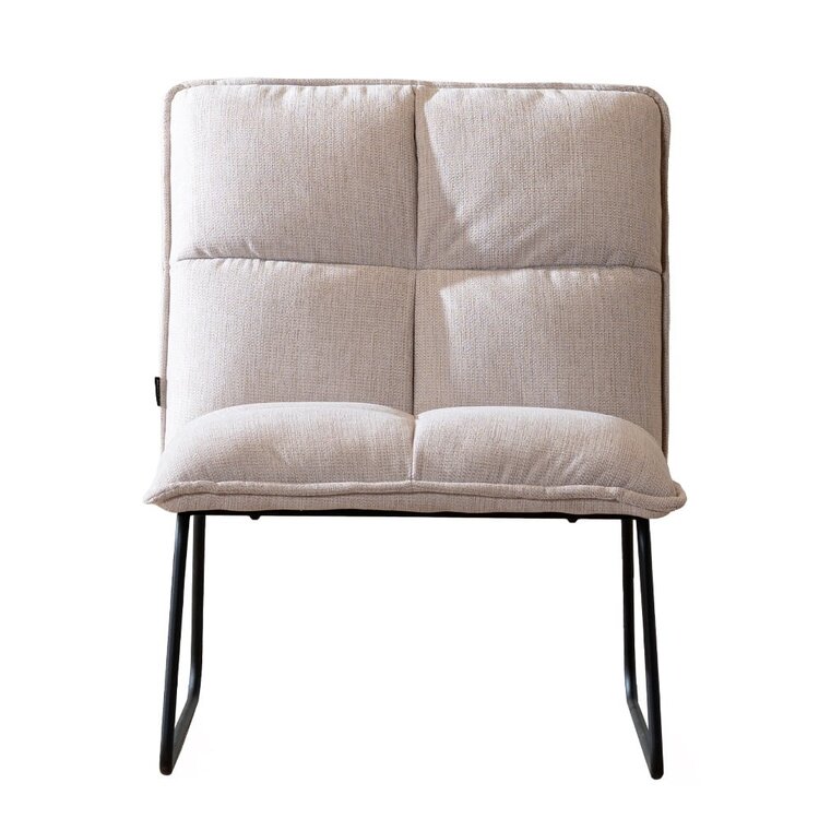 Fauteuil scandinave Joran beige tissu recyclé