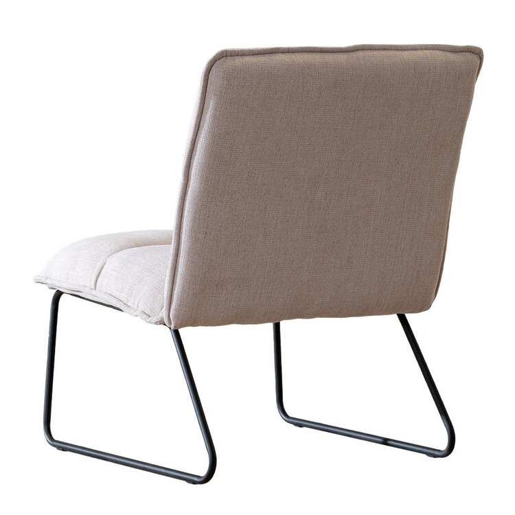 Fauteuil scandinave Joran beige tissu recyclé