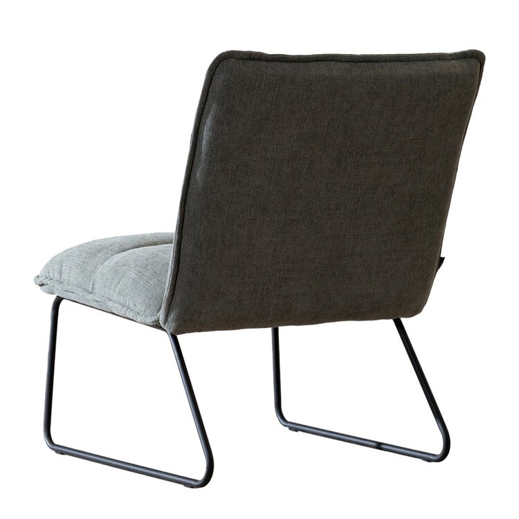 Fauteuil scandinave Joran vert tissu recyclé