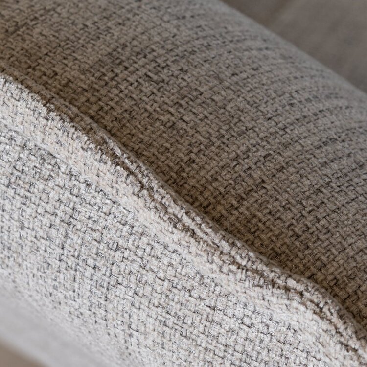 Fauteuil scandinave Joran taupe tissu recyclé