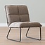 Fauteuil scandinave Joran taupe tissu recyclé