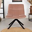 Fauteuil en velours Eevi rose